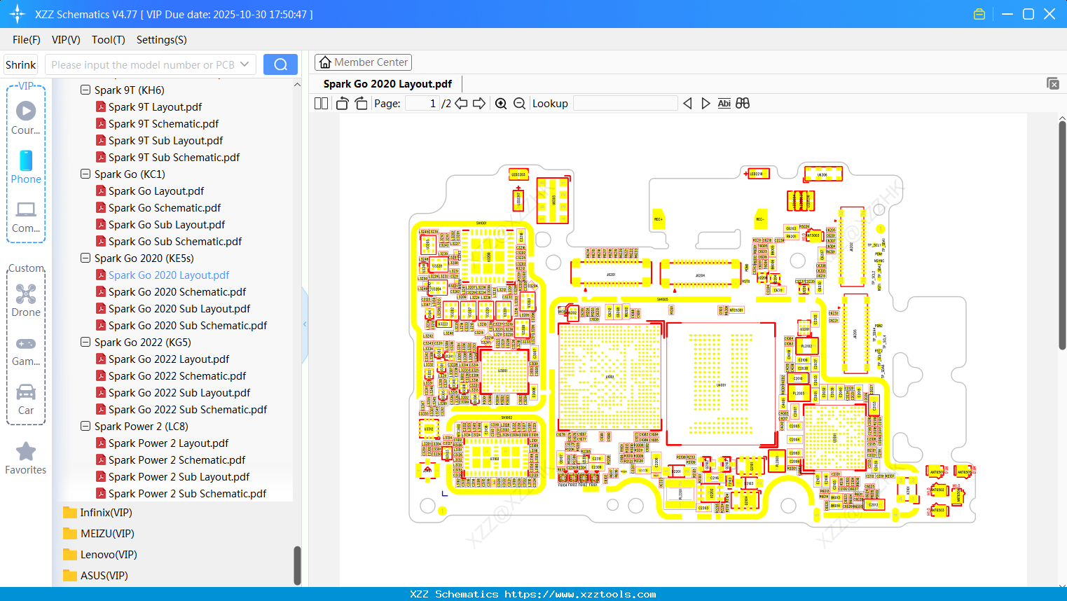 Tecno Spark Go 2020 Layout